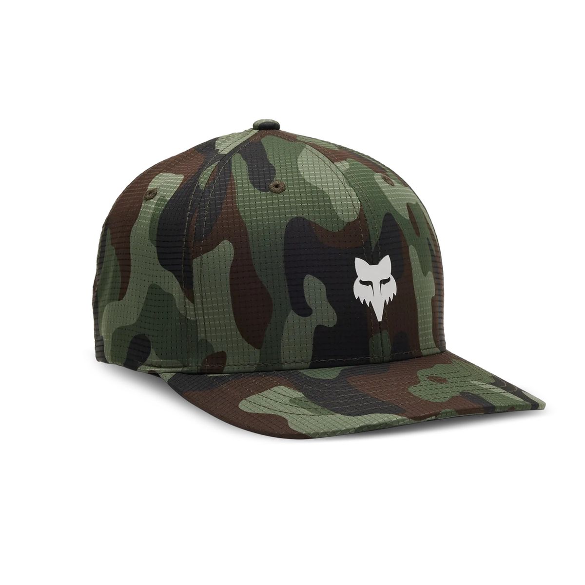 GORRA FOX HEAD TECH FLEXFIT COLOR VERDE CAMO TALLA S/M