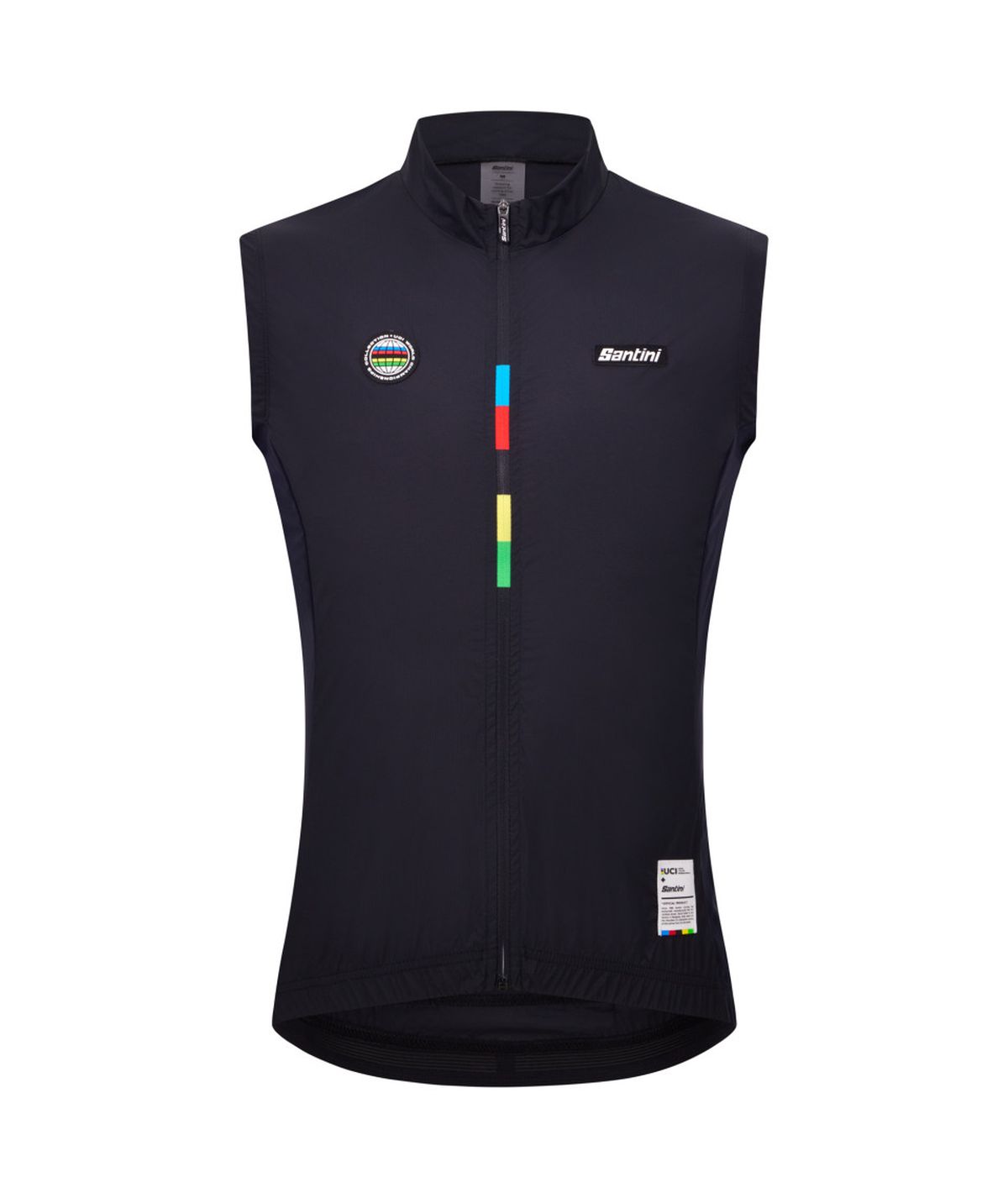 CHALECO ANTIVIENTO SANTINI UCI WC COLOR NEGRO TALLA XL
