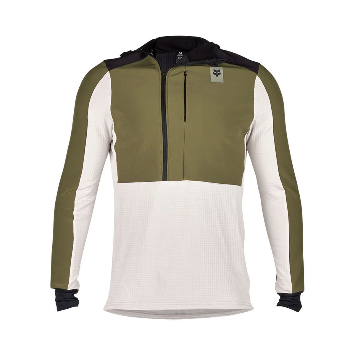 SUDADERA FOX DEFEND THERMAL COLOR VERDE/BLANCO TALLA XL